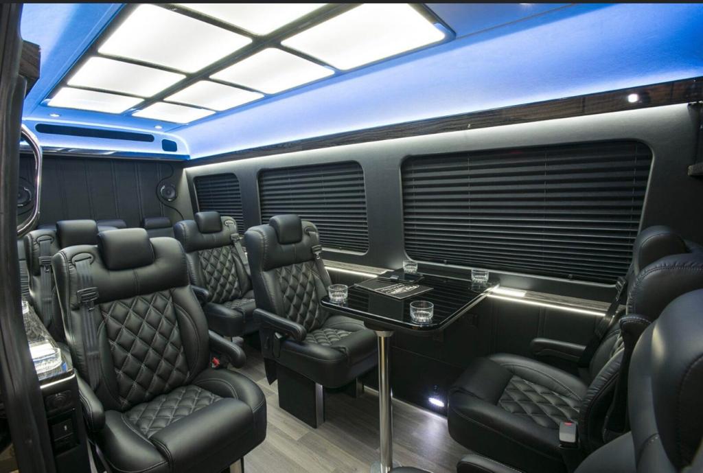 13-passenger executive shuttle interior