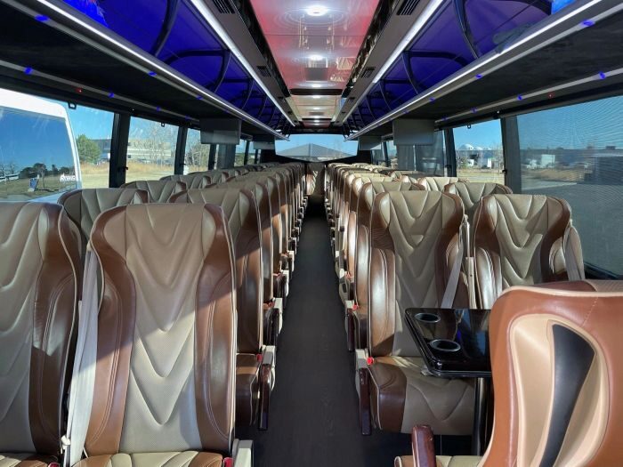 Charter coach interior – Cheyenne party bus rental