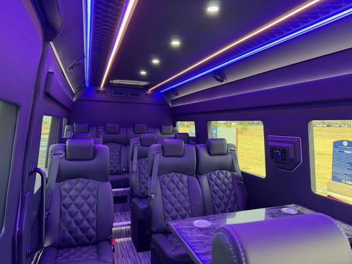 Executive Sprinter seating – Cheyenne party bus rental