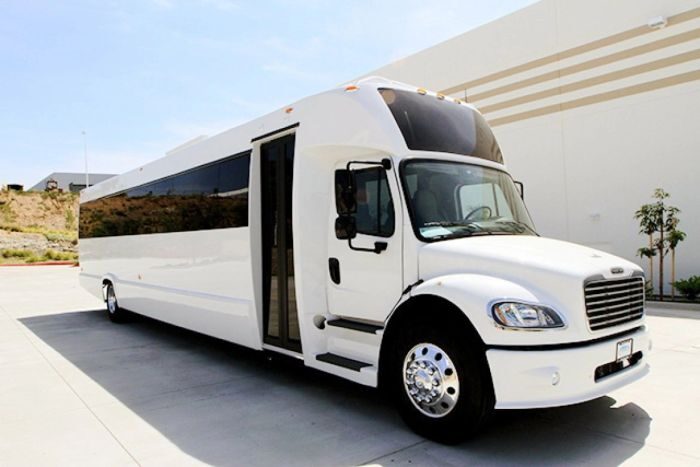 White limo bus – Cheyenne party bus rental